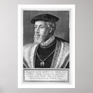 Charles V (1500-58) (engraving) Poster