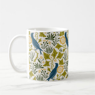 Charles Voysey Amongst the Leaves with Bluebirds Coffee Mug