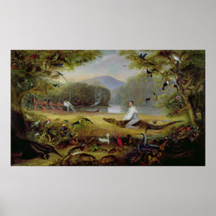 Charles Waterton capturing a cayman, 1825-26 Poster