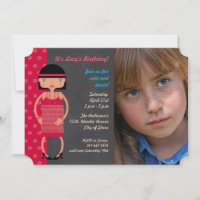 Charleston Chic  Birthday Party photo invitation