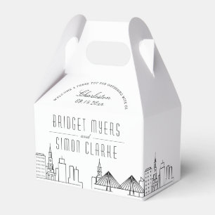 Charleston City Skyline Wedding Favour Favour Bo Box