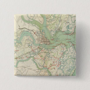 Charleston, defences 15 cm square badge