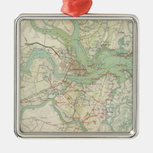 Charleston, defences metal tree decoration