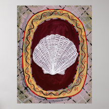 Charleston Farmhouse Shell Print Wall Hanging 