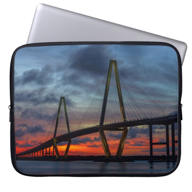 Charleston Fire Like Sunset Laptop Sleeve (Front)