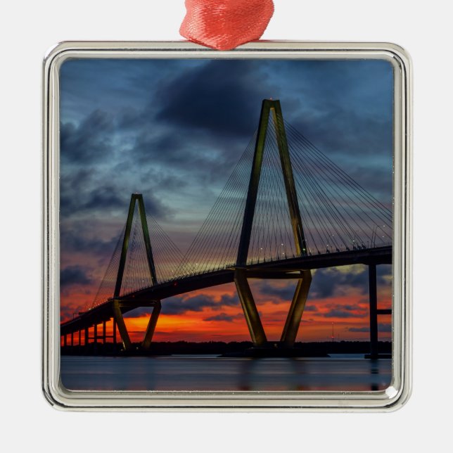 Charleston Fire Like Sunset Metal Tree Decoration (Front)