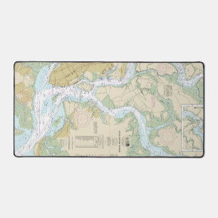 Charleston Harbor Nautical Chart 11524 Desk Mat