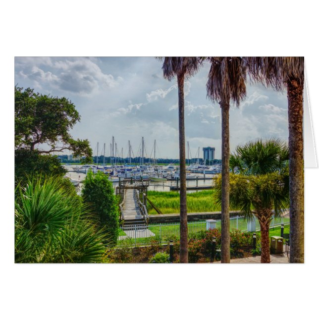 Charleston Harbour Greeting Card (Front Horizontal)