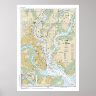 Charleston Harbour Nautical Chart 11524