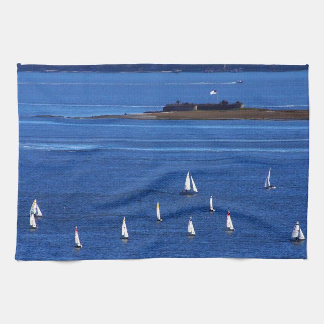 Charleston Harbour Tea Towel (Horizontal)