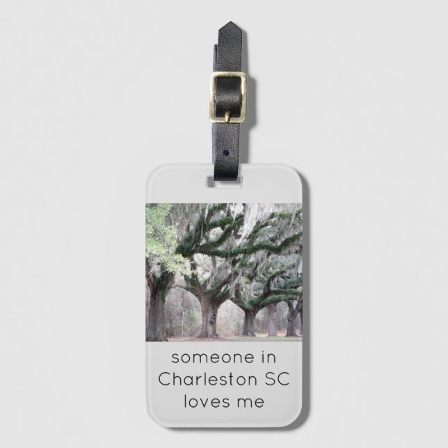 Charleston Love Luggage Tag (Front Vertical)