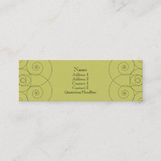 Charleston - Muted Yellow Green Mini Business Card