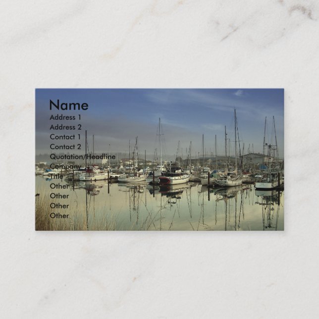 Charleston, OR Harbour Business Card (Front)