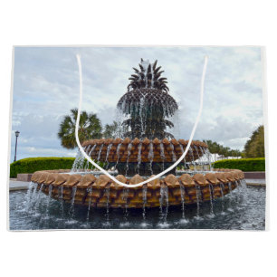 Charleston Pineapple Fountain, South Carolina Large Gift Bag