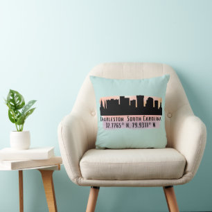 Charleston SC City Skyline  Cushion