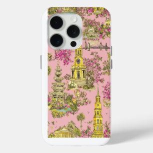 Charleston, SC Cottagecore Travel Illustration iPhone 15 Pro Case