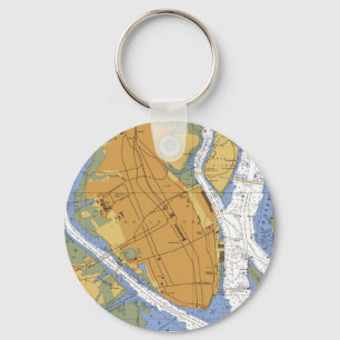 Charleston SC Harbour Navigation Chart Keychain