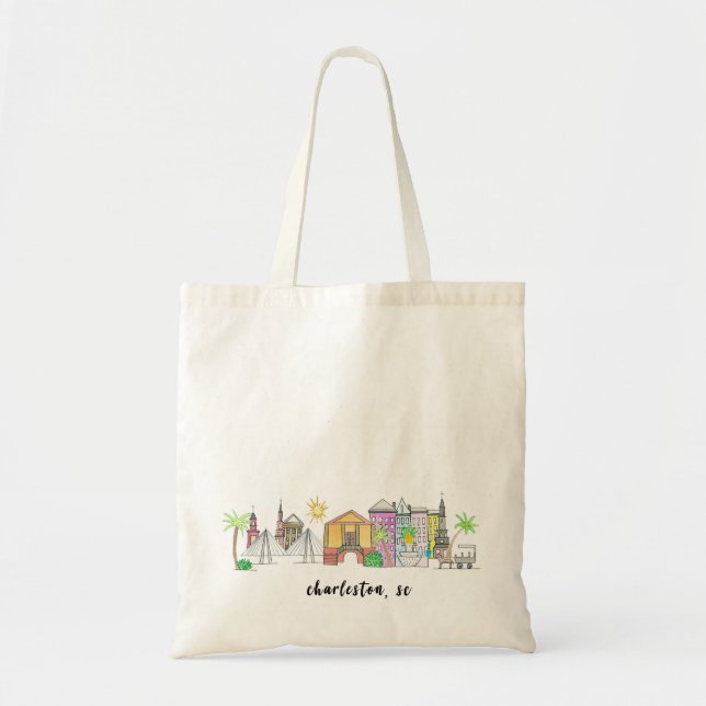 Charleston, SC Market Tote Bag (Front)