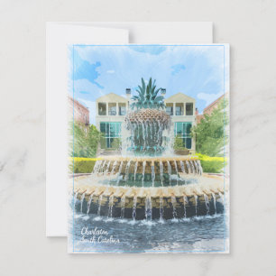 Charleston SC Pineapple Fountain Card