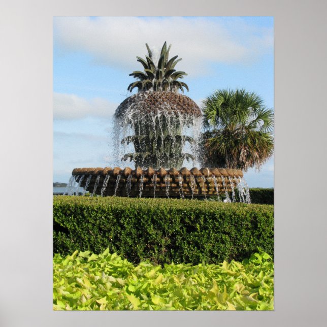 Charleston SC Pineapple Fountain Print (Front)