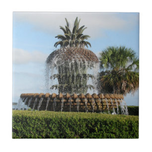Charleston SC Pineapple Fountain Tile