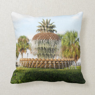 Charleston SC Pineapple Fountain, Waterfront Park Cushion