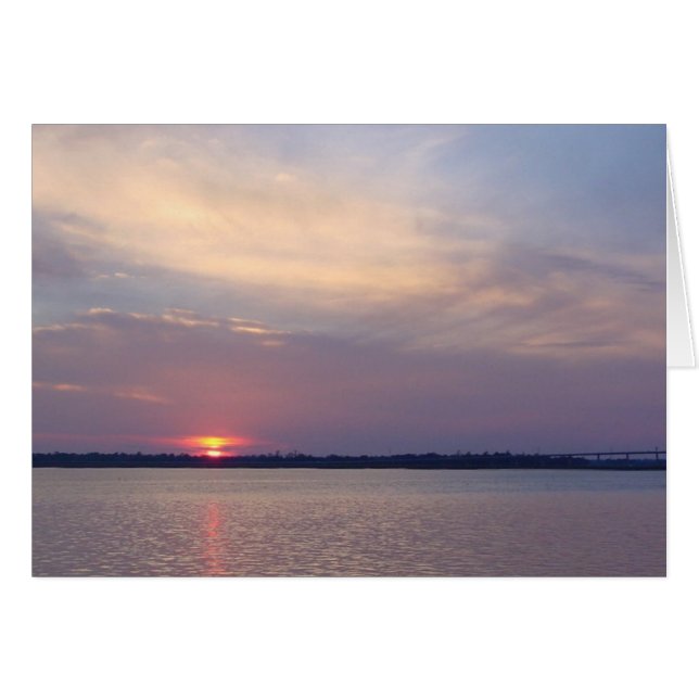Charleston SC Sunset ~ Psalms 113:3 greeting Card (Front Horizontal)