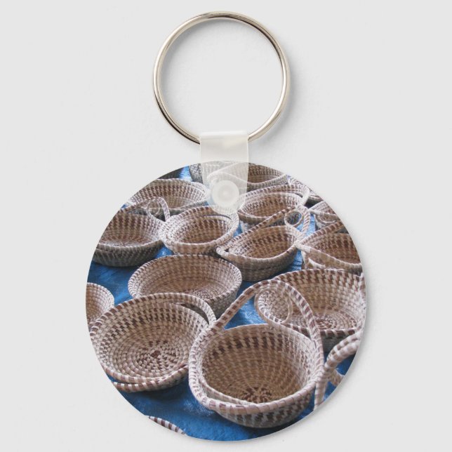 Charleston SC Sweetgrass Baskets Key Ring (Front)