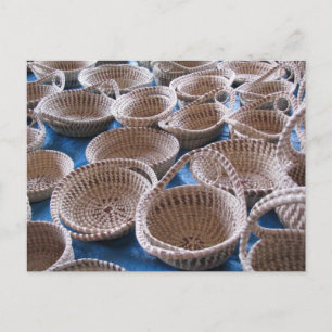 Charleston SC Sweetgrass Baskets Postcard