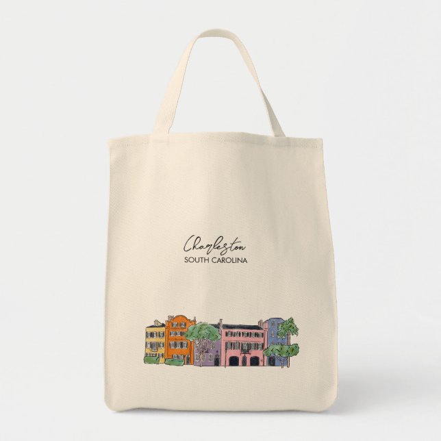  Charleston, SC Wedding Welcome Tote Bag (Front)