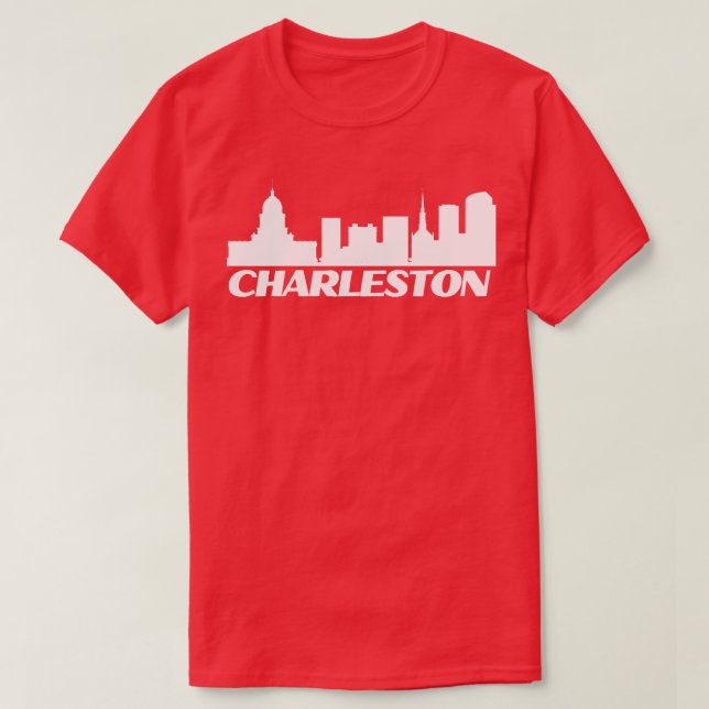 Charleston Skyline Black T-Shirt (Design Front)
