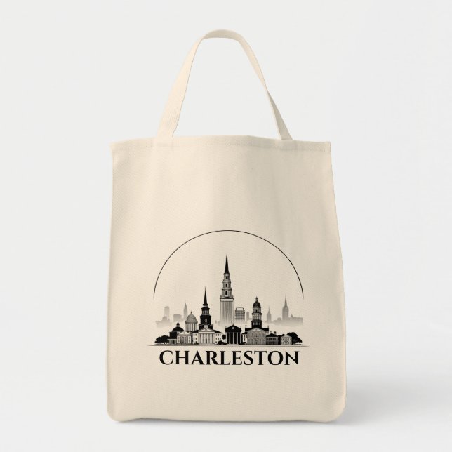 Charleston Skyline Eco-Friendly Tote (Front)