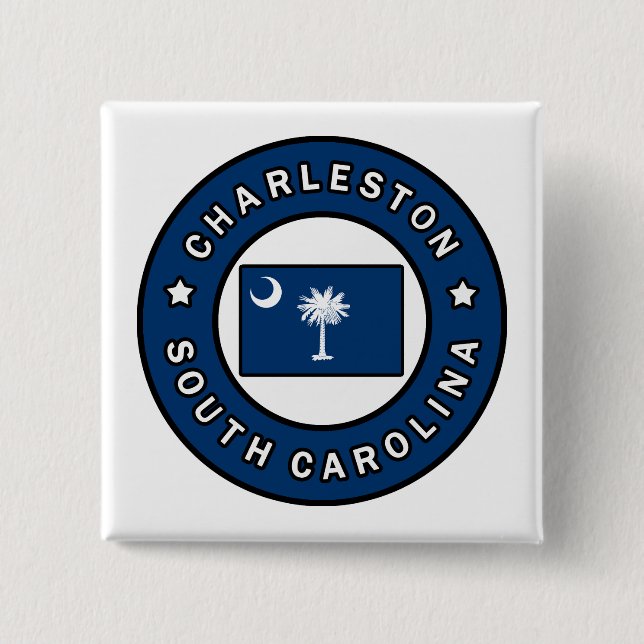 Charleston South Carolina 15 Cm Square Badge (Front)
