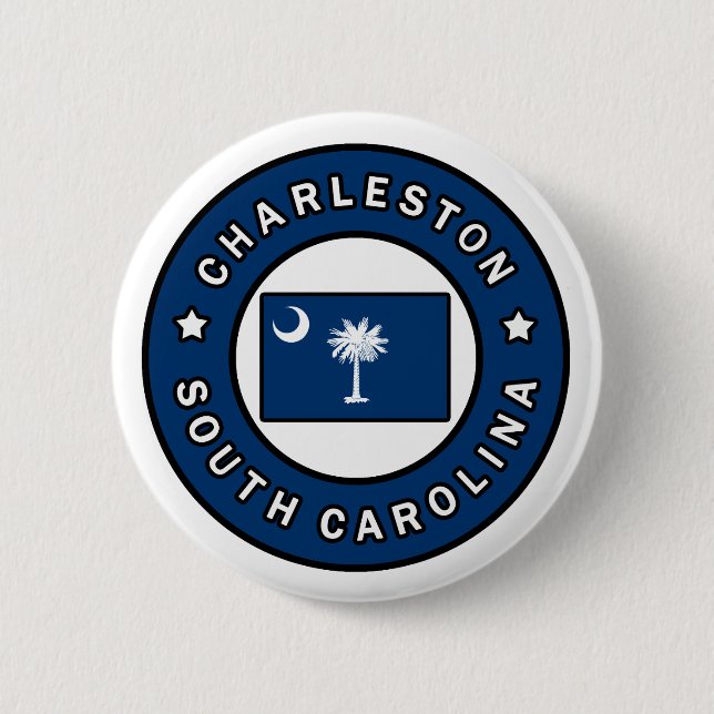 Charleston South Carolina 6 Cm Round Badge (Front)