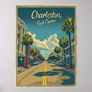 Charleston, South Carolina: A Vintage  Poster