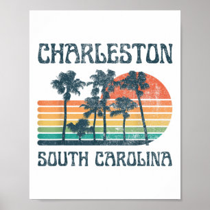 Charleston South Carolina Beach Summer Vacation Vi Poster