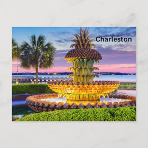 Charleston, South Carolina Beautiful Night Postcard