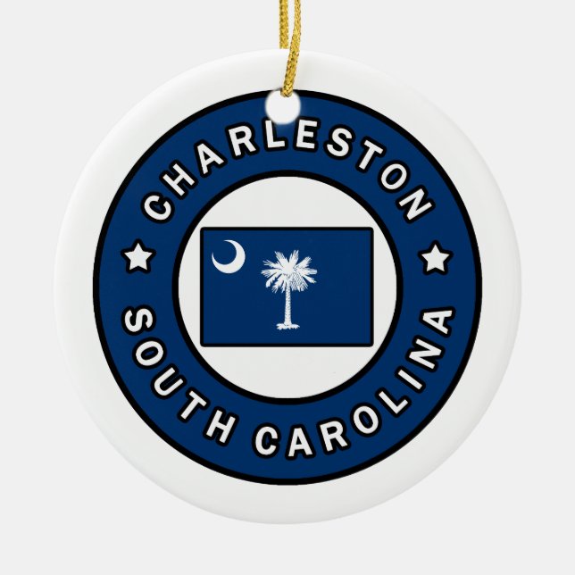 Charleston South Carolina Ceramic Tree Decoration (Front)