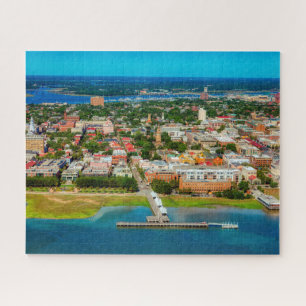 Charleston South Carolina City Skyline Photo Jigsaw Puzzle