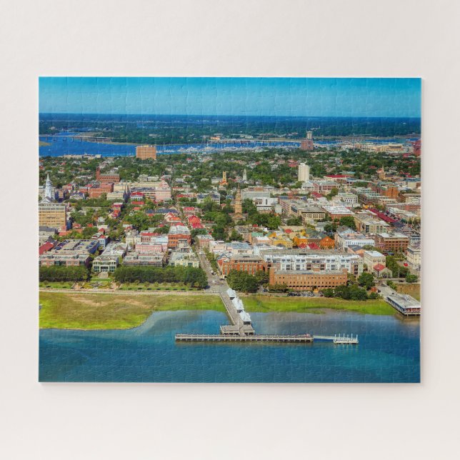 Charleston South Carolina City Skyline Photo Jigsaw Puzzle (Horizontal)