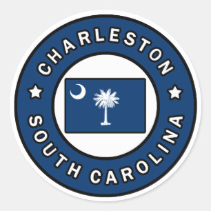 Charleston South Carolina Classic Round Sticker