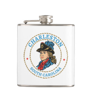 Charleston South Carolina Colonial Hip Flask