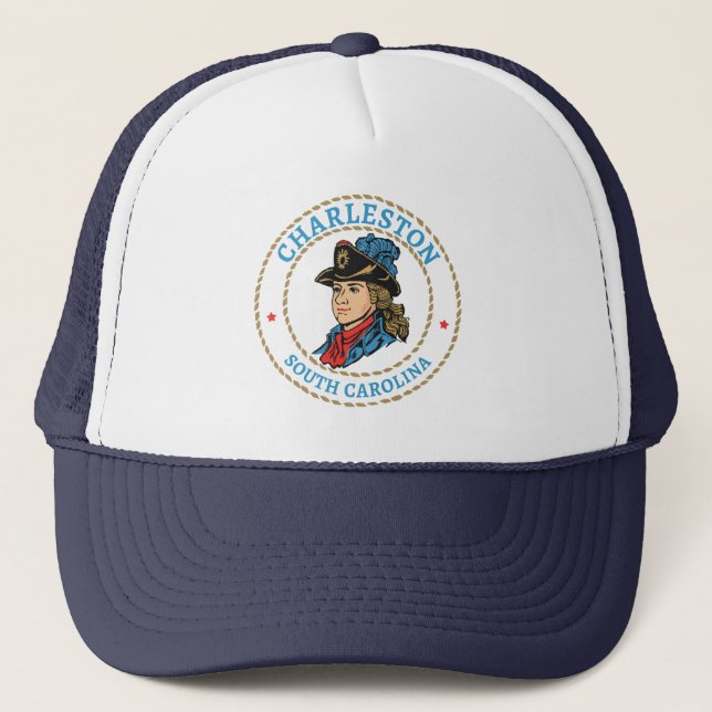 Charleston South Carolina Colonial Trucker Hat (Front)