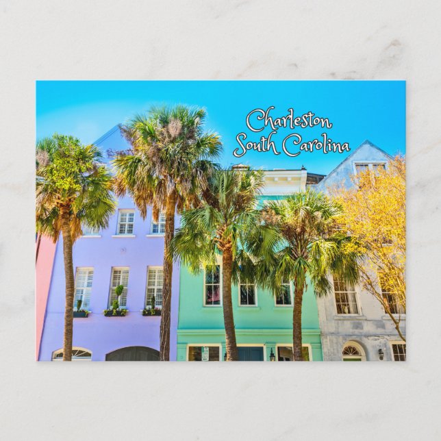 Charleston, South Carolina Colourful Buildings  Postcard (Front)