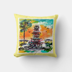 Charleston South Carolina Fountain Customise Back Cushion
