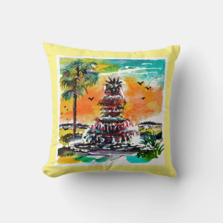 Charleston South Carolina Fountain Customise Back Cushion