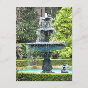 Charleston South Carolina Garden Fountain Postcard