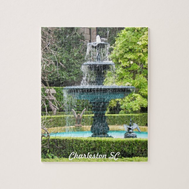 Charleston South Carolina Garden Fountain Puzzle (Vertical)