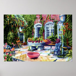Charleston South Carolina Garden of Pirate House Poster