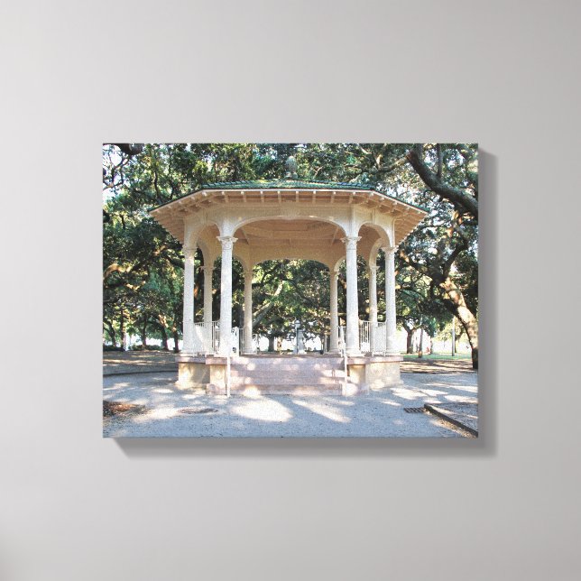 Charleston South Carolina, Gazebo, Battery Canvas Print (Front)
